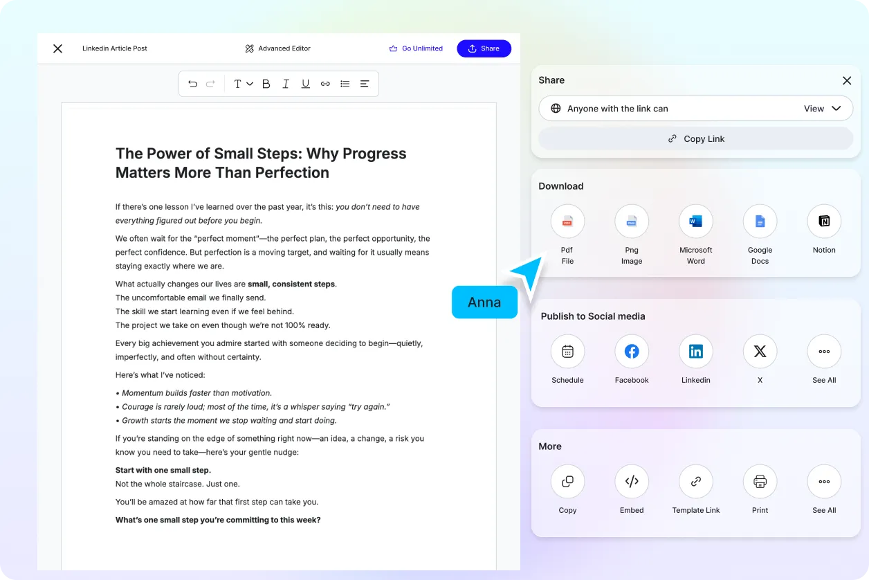 Free AI LinkedIn Article Post Generator, Online LinkedIn Writer Tool